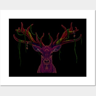 red deer Posters and Art